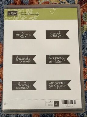 Stampin' Up! Banner Greetings Clear Stamp Set — Black Accents